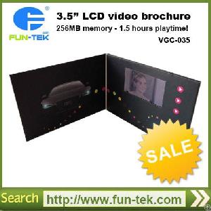 3.5-inch Video Greeting Card Business Brochure With Magnetic Switch 256mb 1.2 Hours Playback