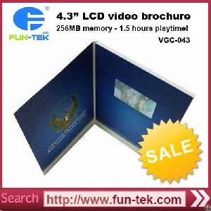4 3 lcd video greeting cards multi button 256mb artwork print magnetic switch