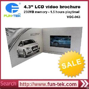 wholesale 4 3 touch screen video greeting card mailer brochure print