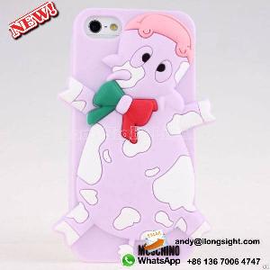 3d Animal Ox Bull Cow Soft Silicone Case For Iphone 5 / 5s