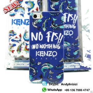 Kenzos Spring 2014 Fish Pattern Hard Plastic Cases Cover For Iphone 5 5s