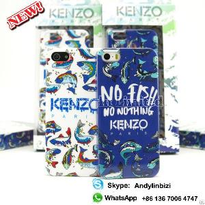 New Painted Series Kenzos Fish Pattern Hard Plastic Cases Cover For Iphone 5 5s