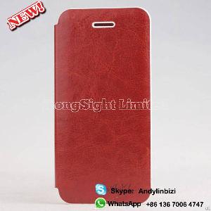 Pu Wood Grain Leather Case For Iphone 5s