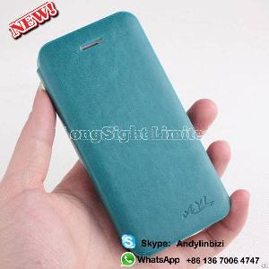 Wood Grain Pu Leather Protective Case For Iphone 5 / 5s