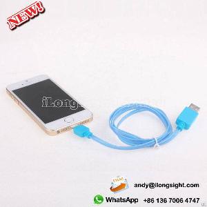 Blue Led Visible Sparkling Flat High Speed Sync Usb Data Lightning 8 Pin Cable Lead Charger