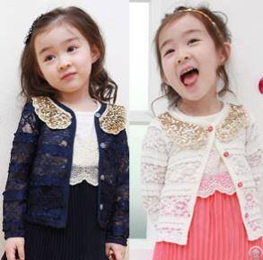 Sell Girl Lace Cardigan, Girl Tops For Wholesale, 5pcs / Lot