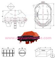 35 man throw board liferaft