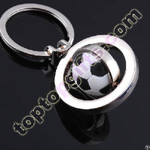 Revolving Football Keychain Custom Metal Promotional Gift