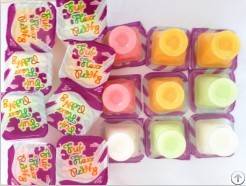 fruit flavors cup jelly pudding