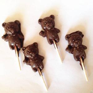 Handicraft Teddy Bear Shaped Milk Chocolate Lollipops