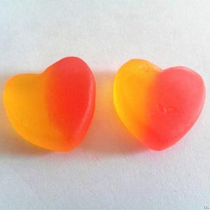 Peach Heart Shape Gummy Candy With Fruit Flavour