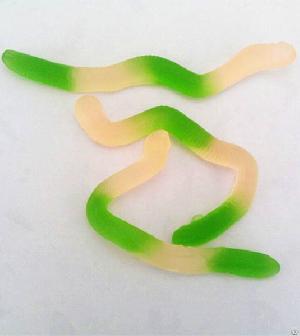 sugar gelatin gummy worm candy