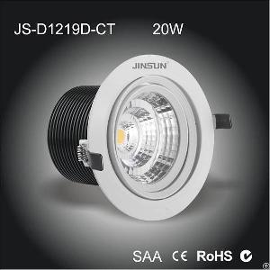 20w 30w angle adjustable dimmable cob led downlight js d1219d ct