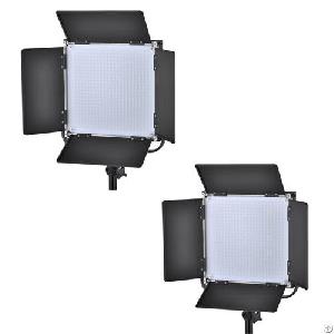 Best 660 Led Bi-color Studio Panel 2-light Kit For Camera And Camcorder Lighting