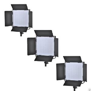 660 led daylight dimmable studio panel 3 light kit barndoors