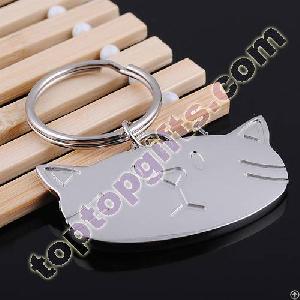 Metal Cat Keying Hot Sell 2d Animal Key Chains