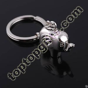 Metal Elephant Keychain 3d Aniaml Keyring