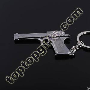 Metal Gun Keychain Amusement Park Promotional Gifts