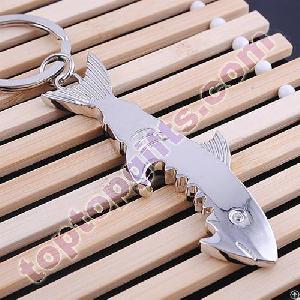 Metal Keychain Bottle Opener Shark Promotional Keychain