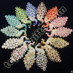 New Mixed Rhinestone Peacock Cell Phone Case Decoration