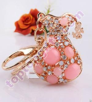 Personalized Keychains Custom Cats Eye Stone Key Ring