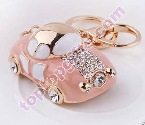 rhinestone personalized keychain metal car birthday gifts