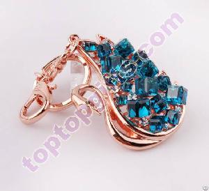 Rhinestone Swan Keychain Rings Hot Birthday Gifts