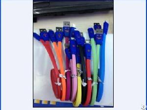 Favorites Compare Led Light Smile Face V8 Usb Data Sync Charger Cable For Samsung And Htc Phone