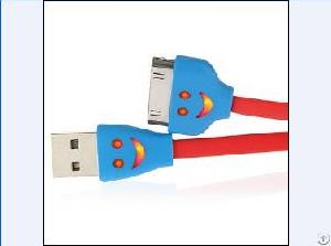 Light Usb Cable With Laugh Light For Charging And Data Connection Transmit Usb Charging Cable Mobil