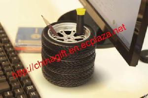 car tyre tire shape pen holder