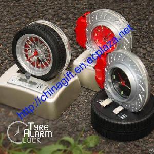 Rotating Tire Alarm Clock