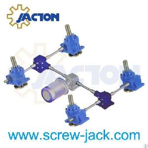 synchronized worm gear screw jack lifting system lift platform table indonesia malaysia