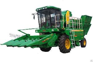 propelled corn harvester