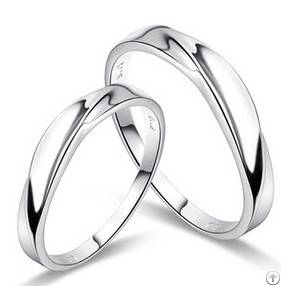 One-pair Silver Couple Rings