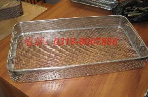 Perforated Side, Stainless Steel Wire Mesh Basket Tray