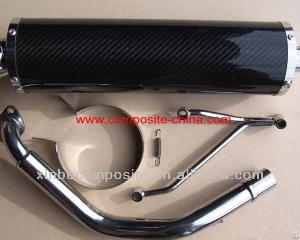 Carbon Fiber Exhaust Pipe , Carbon Fibre Muffler Pipe Xinbo Composite