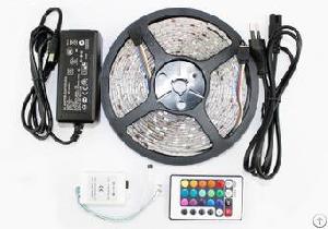 Waterproof 3528 Rgb Led Light Strip 60led / M 5m 300 Led Smd Dc 12v With Ir Remote Control