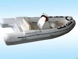 Ce Pvc Hypalon Rigid Inflatable Fiberglass Boat With Console Rib China