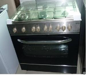 six burner stainless steel freestanding oven