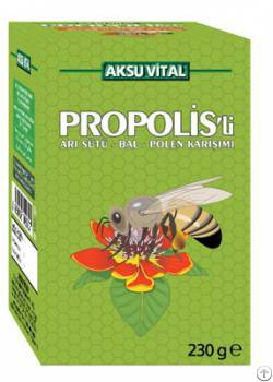 Herbal Mix Paste Aksu Vital Natural Blend Royal Jelly Honey Propolis Bee Pollen