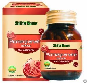 Pomegranate Seeds Natural Herbal Healthcare Capsule For A Healthy And Long-lived Heart 600 Mg X 60