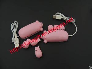 Pig Usb Hub With 3 Usb Tf Card Readers