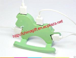 usb rocking horse hub card reader