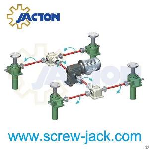 We Are Jack System With Four Worm Gear Screw Jacks And Two Bevel Gear Boxes Manufacturers