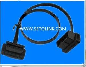 Gps Tracking Flat Obdii Male To Female Adapter Cable