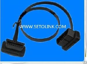 right angle obd cable obdii 16 pin male female