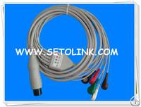 Ecg Cable 5 Leads 6 Pin For Aami Aha Standard