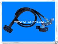 flat obdii cable y 16 pin male female connectors