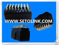 j1962 auto obdii 16 pin male connector core 90 degree metal