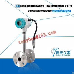 flange intelligent tempreature pressure compensation steam vortex flow meter